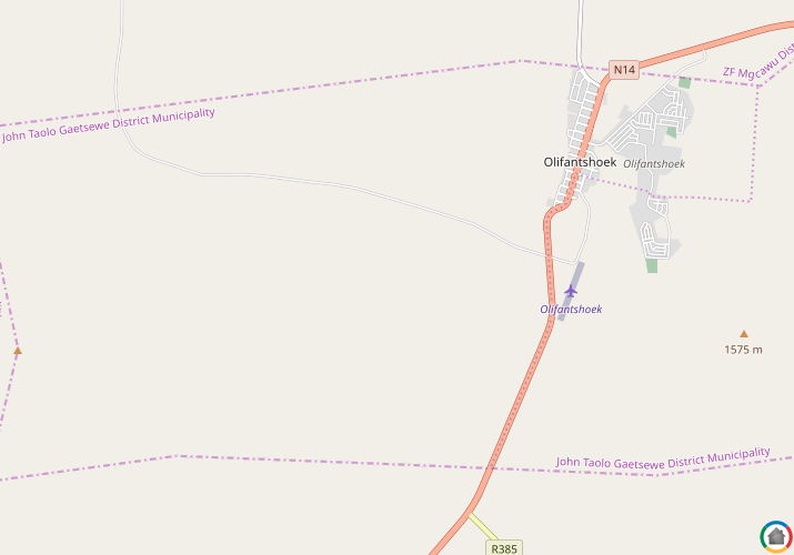 Map location of Olifantshoek